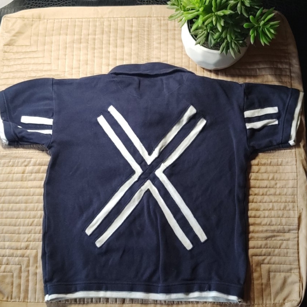 Dark Blue/White Scotland Short Sleeve Shirt - Picture 3 of 3